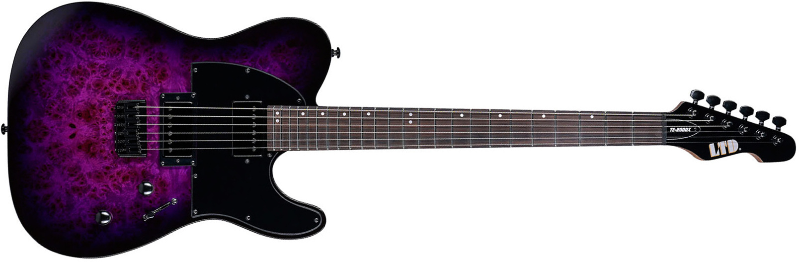 Ltd Te200dx 2h Ht Rw - Purple Burst - Guitarra eléctrica con forma de tel - Main picture