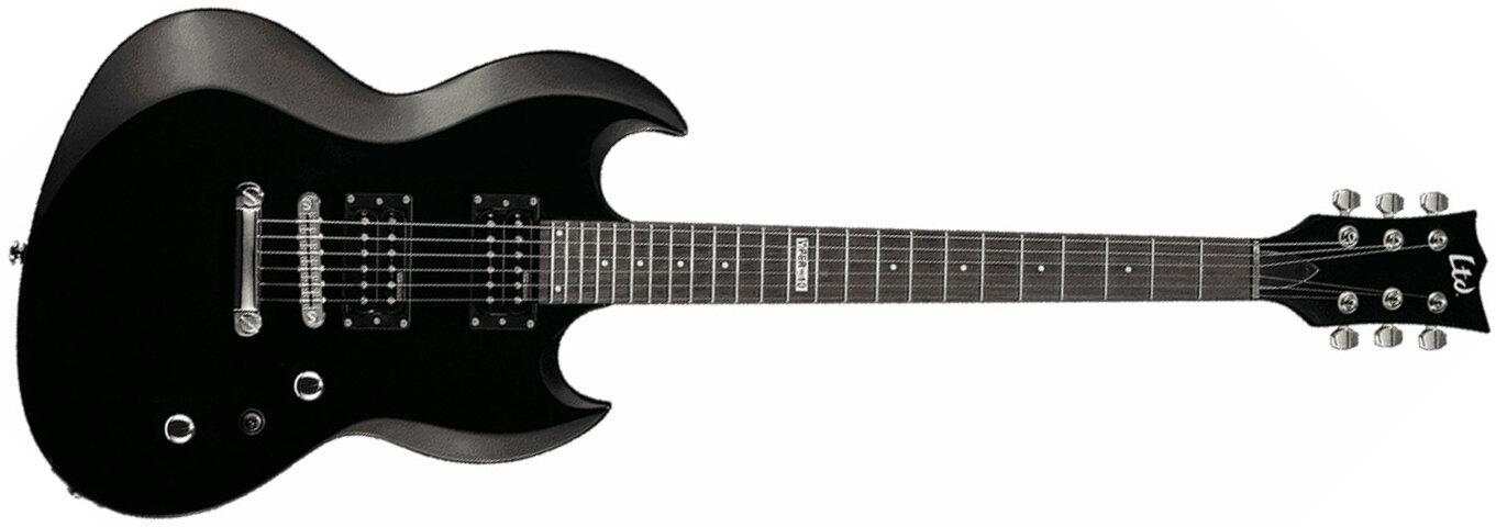 Ltd Viper-10 Kit Hh Ht Jat - Black - Guitarra eléctrica de doble corte - Main picture