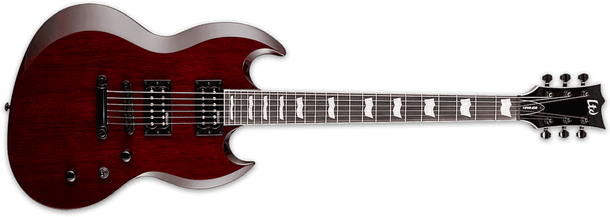 Ltd Viper-256 - See Thru Black Cherry - Guitarra eléctrica de doble corte - Main picture