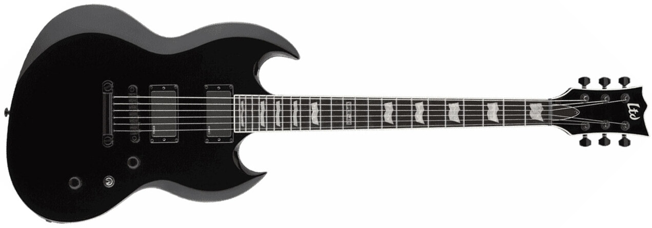 Ltd Viper-401 Hh Emg Ht Rw - Black - Guitarra eléctrica de doble corte - Main picture