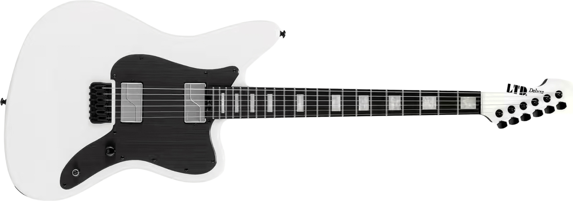 Ltd Xj2 Ht 2h Fishman Fluence Eb - Snow White - Guitarra eléctrica barítono - Main picture