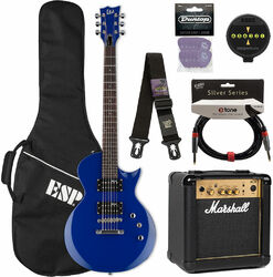 Packs guitarra eléctrica Ltd EC-10 KIT Pack +Marshall MG10 +Accessories - Blue