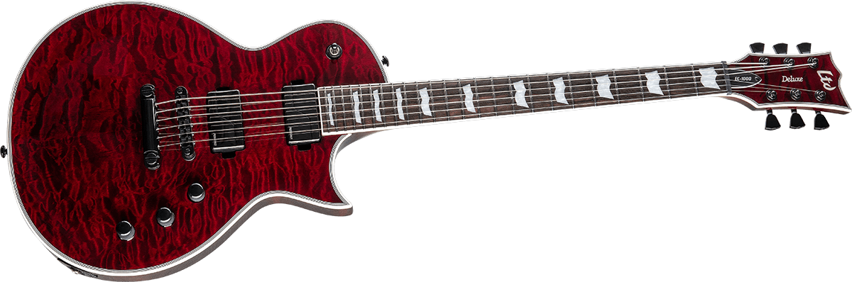 Ltd Ec-1000 Deluxe Gold Hardware Hh Fishman Ht Eb - See Thru Black Cherry - Guitarra electrica metalica - Variation 2