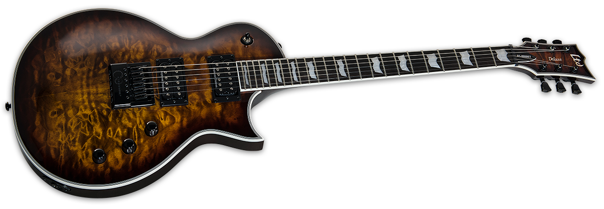 Ltd Ec-1000 Evertune Hh Seymour Duncan Ht Eb - Dark Brown Sunburst - Guitarra eléctrica de corte único. - Variation 1