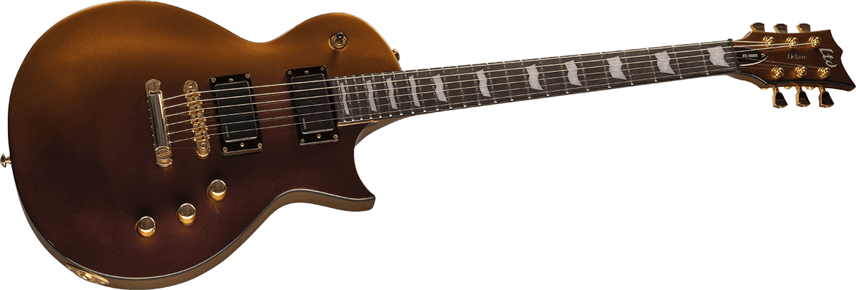 Ltd Ec-1000 Hh Fishman  Fluence Modern Ht Eb - Gold Andromeda - Guitarra eléctrica de corte único. - Variation 2