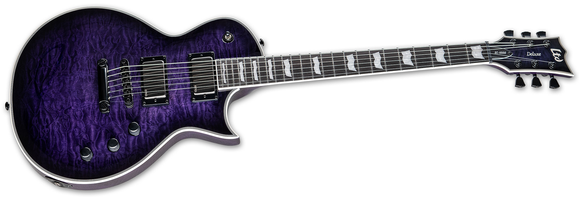 Ltd Ec-1000 Hh Ht Emg Eb - See Thru Purple Sunburst - Guitarra eléctrica de corte único. - Variation 1