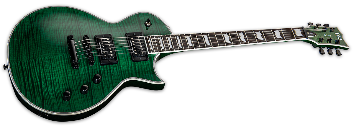 Ltd Ec-1000 Hh Seymour Duncan Ht Eb - See Thru Green - Guitarra eléctrica de corte único. - Variation 1