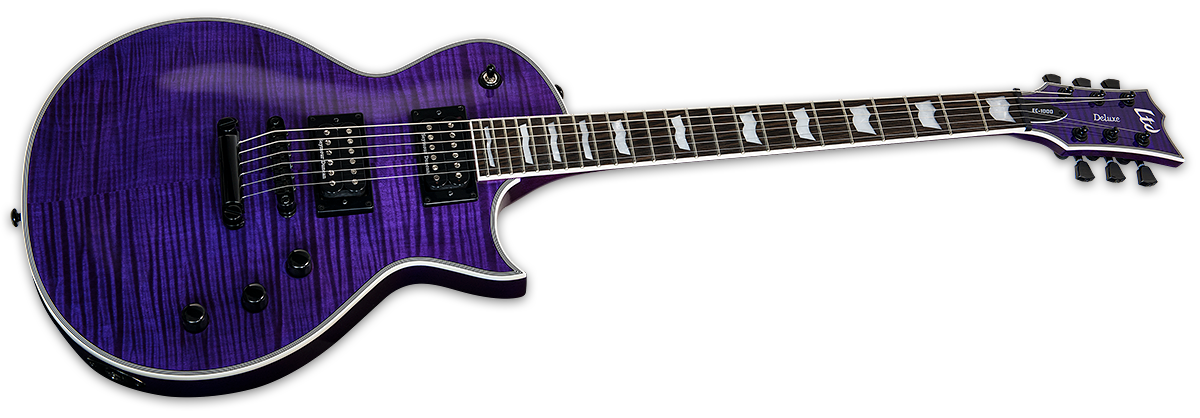 Ltd Ec-1000 Hh Seymour Duncan Ht Eb - See Thru Purple - Guitarra eléctrica de corte único. - Variation 1