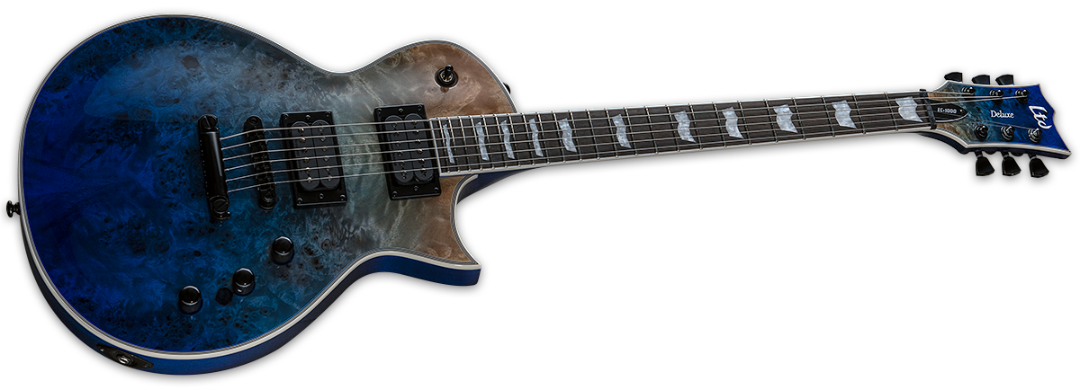 Ltd Ec-1000 Hh Seymour Duncan Ht Eb - Blue Natural Fade - Guitarra eléctrica de corte único. - Variation 1