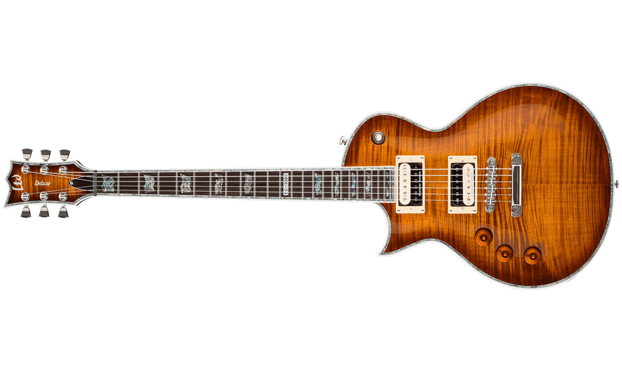 Ltd Ec-1000 Lh Gaucher Seymour Duncan - Amber Sunburst - Guitarra electrica para zurdos - Variation 1