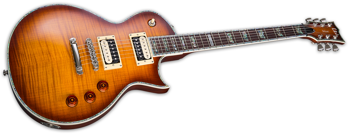 Ltd Ec-1000 Lh Gaucher Seymour Duncan - Amber Sunburst - Guitarra electrica para zurdos - Variation 2