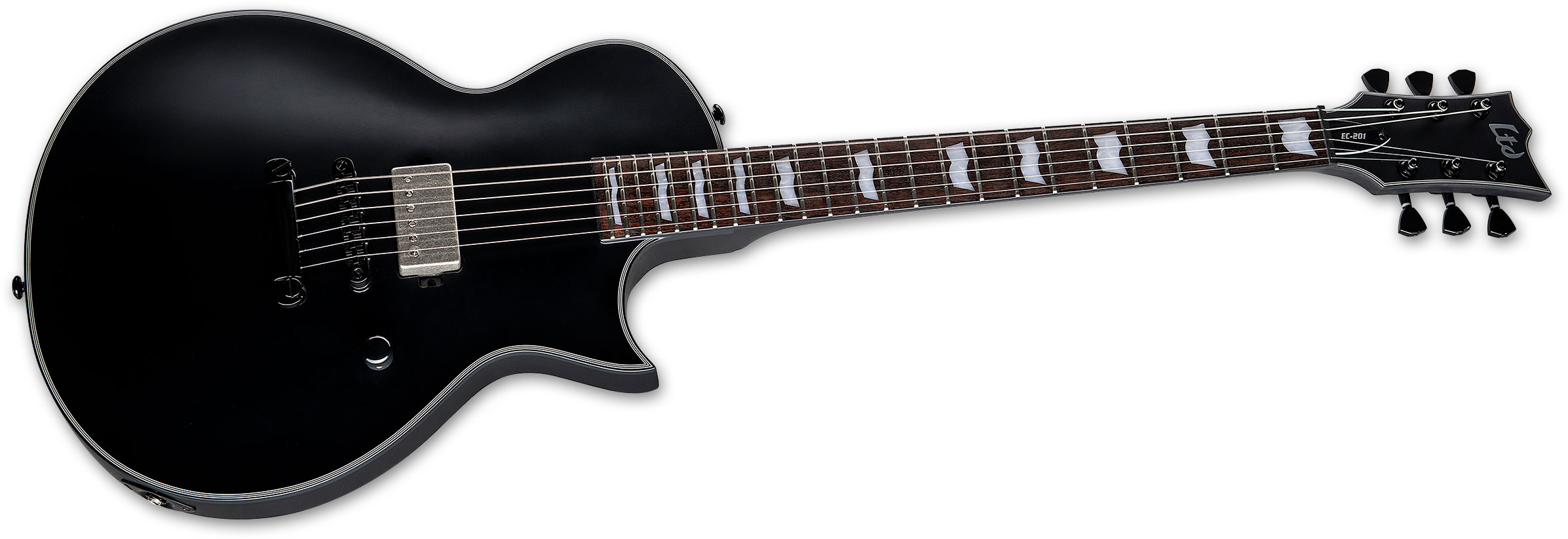 Ltd Ec-201 1h Ht Jat - Black Satin - Guitarra eléctrica de corte único. - Variation 1
