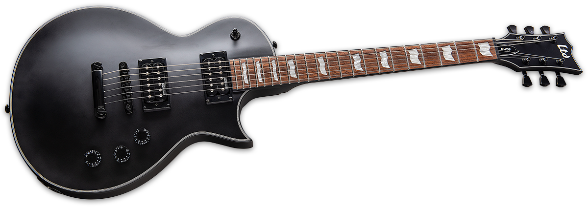 Ltd Ec-256 Hh Ht Jat - Black Satin - Guitarra eléctrica de corte único. - Variation 1