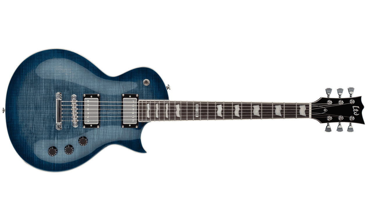 Ltd Ec-256fm Cbtbl - Cobalt Blue - Guitarra eléctrica de corte único. - Variation 1