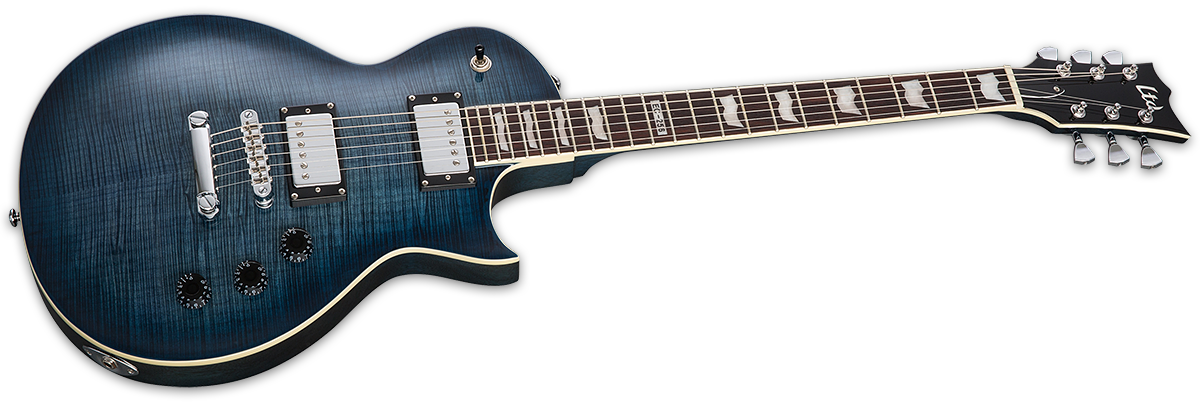 Ltd Ec-256fm Cbtbl - Cobalt Blue - Guitarra eléctrica de corte único. - Variation 2