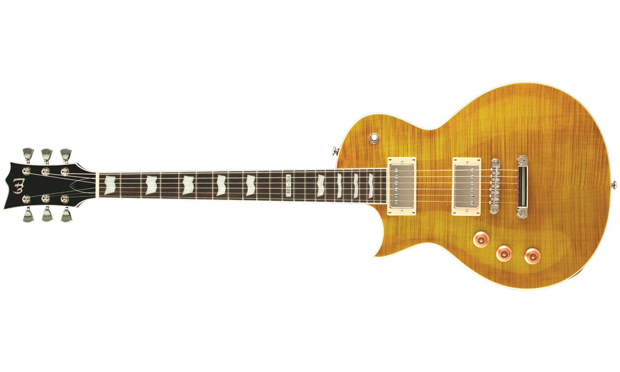 Ltd Ec-256fm Lh Gaucher Hh Ht Jat - Lemon Drop - Guitarra electrica para zurdos - Variation 1