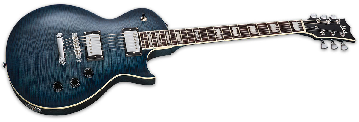 Ltd Ec-256fm Lh Gaucher Hh Ht Jat - Cobalt Blue - Guitarra electrica para zurdos - Variation 1