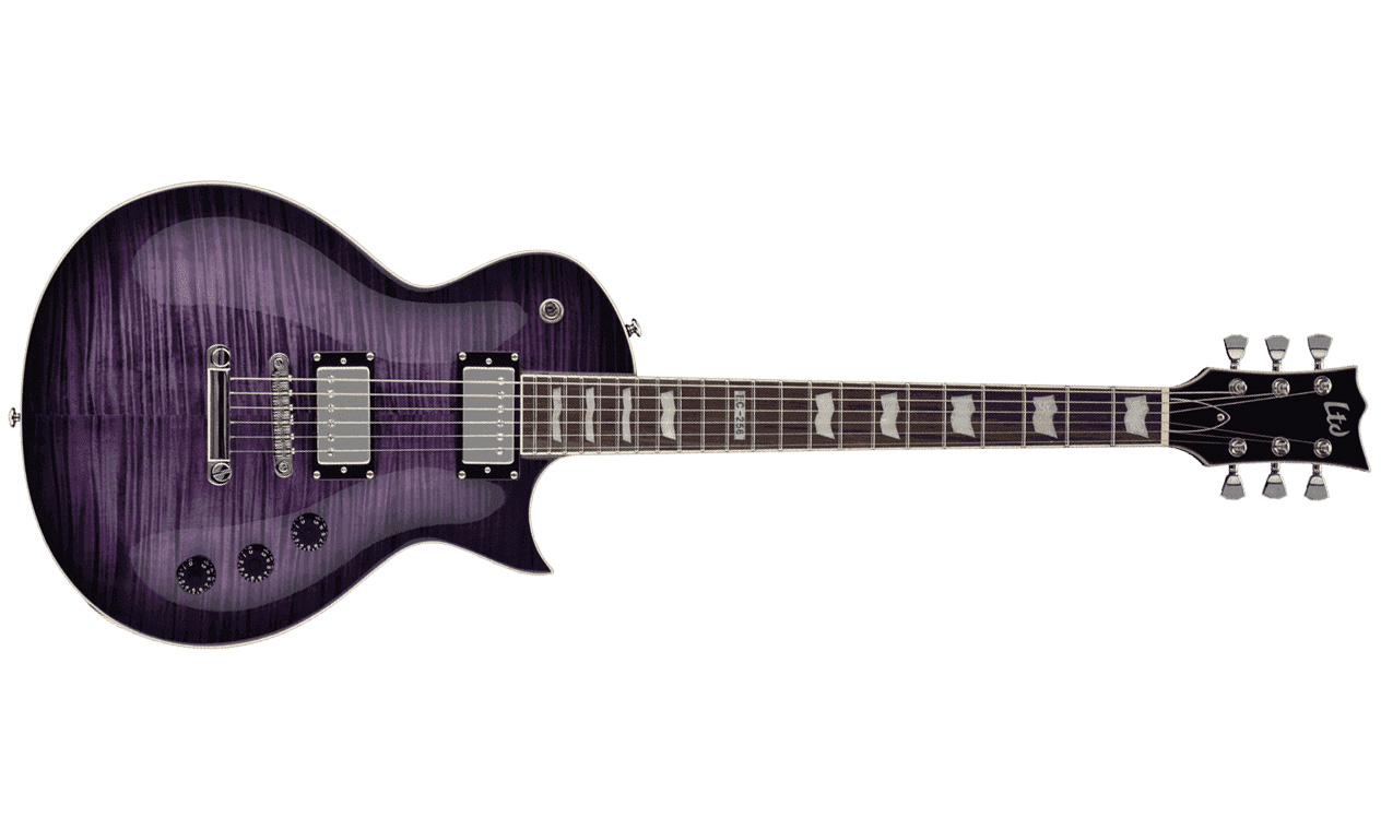 Ltd Ec-256fm Stpsb - See Thru Purple Sunburst - Guitarra eléctrica de corte único. - Variation 1