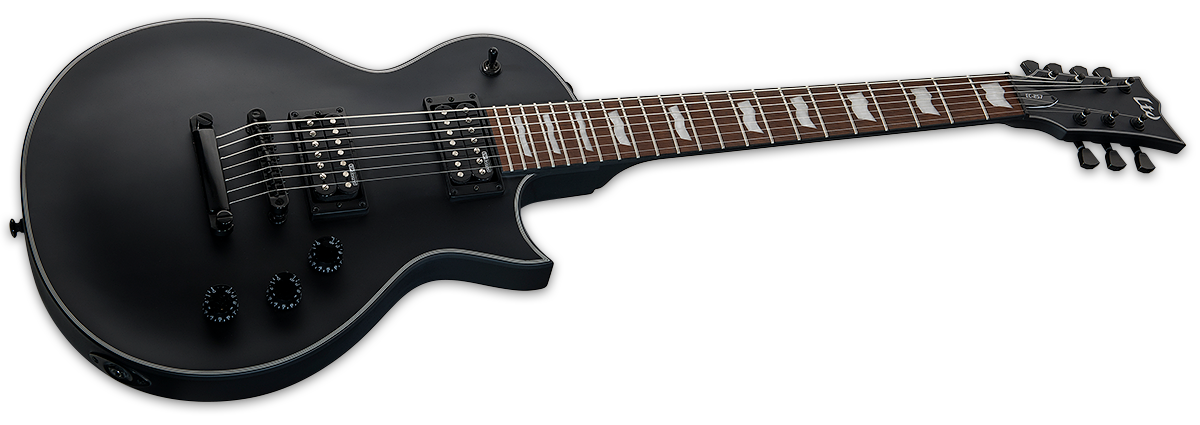 Ltd Ec-257 7c Hh Ht Jat - Black Satin - Guitarra eléctrica de 7 cuerdas - Variation 1