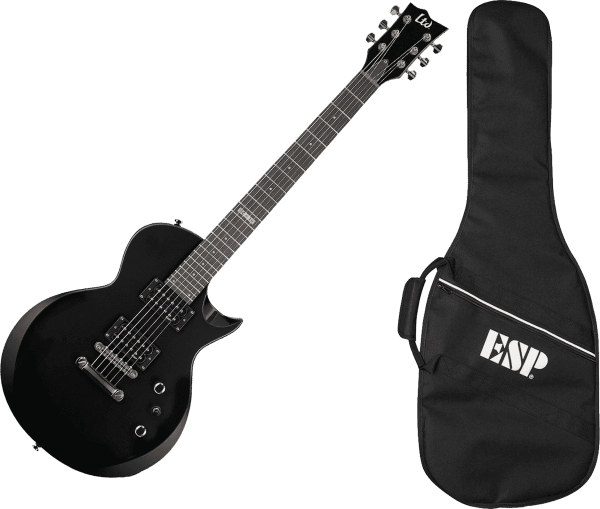 Ltd Ec-10 Kit Hh Ht Rw +housse - Black - Guitarra eléctrica de corte único. - Variation 1