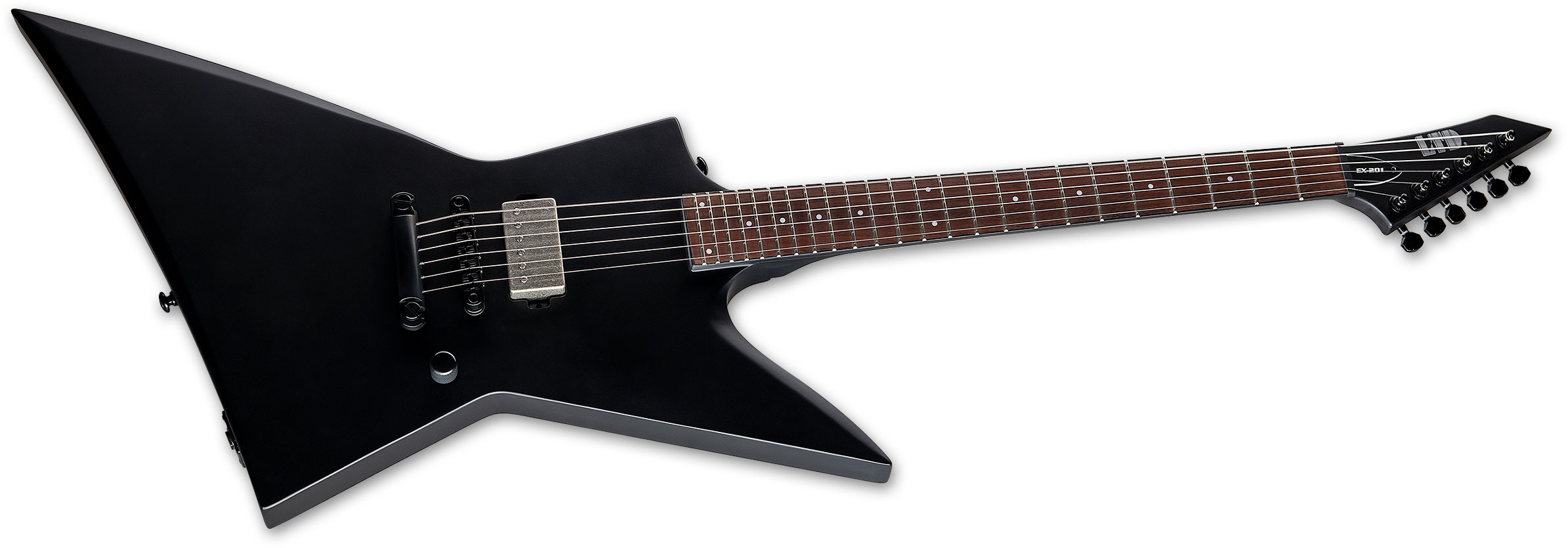 Ltd Ex-201 1h Ht Jat - Black Satin - Guitarra electrica metalica - Variation 1