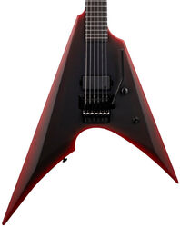 Guitarra electrica metalica Ltd Arrow Black Metal Series - Black red burst satin