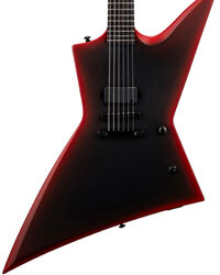Guitarra electrica metalica Ltd EXL Black Metal Series - Black Red Burst Satin