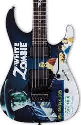 Guitarra eléctrica con forma de str. Ltd Kirk Hammett KH-WZ - Black with white zombie graphic