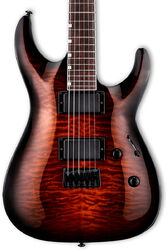 Guitarra eléctrica con forma de str. Ltd MH-200HT QM - dark brown sunburst