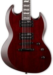 Guitarra eléctrica de doble corte Ltd Viper-256 - See thru black cherry