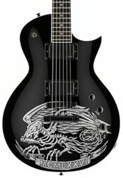 Guitarra eléctrica de corte único. Ltd Will Adler WA-Warbird - Black w/ warbird graphic