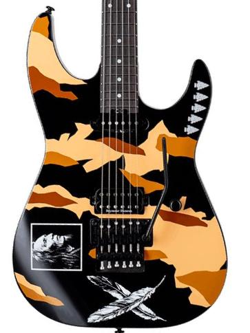 Guitarra eléctrica de autor Ltd George Lynch Desert Eagle - Black w/ custom graphic