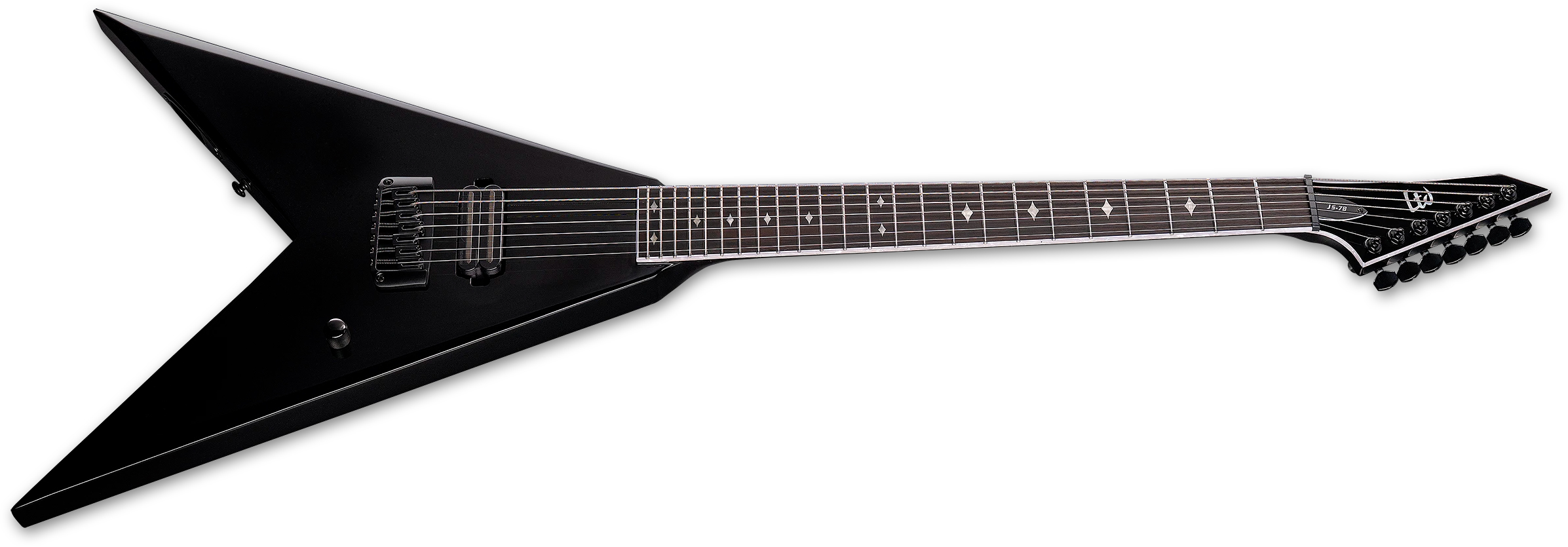 Ltd Jack Simmons Js7 Baritone Signature 7c 1h Fishman Fluence Ht Eb - Black - Guitarra eléctrica barítono - Variation 1
