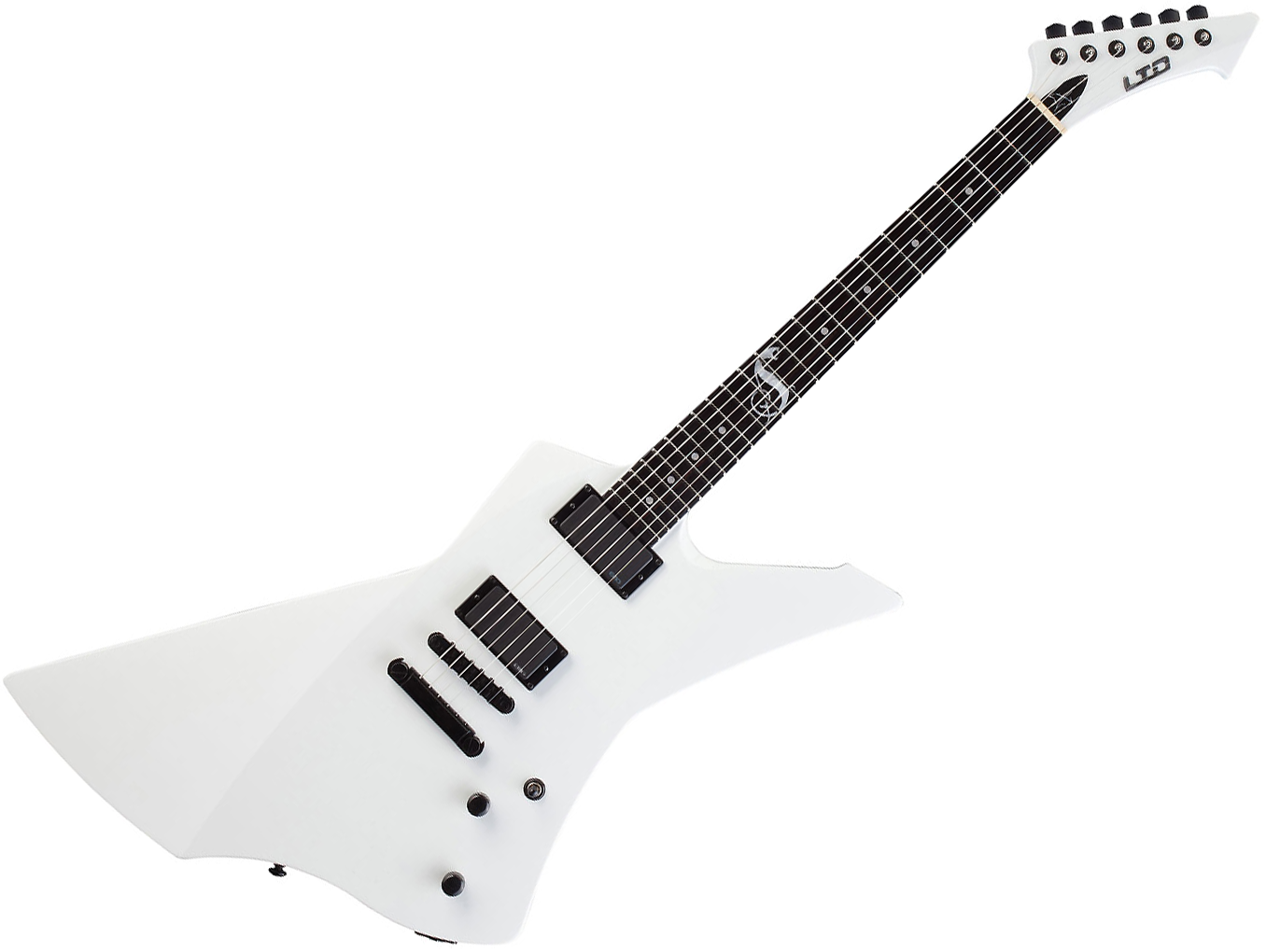 Guitarra eléctrica de cuerpo sólido Ltd James Hetfield Snakebyte - snow  white blanco