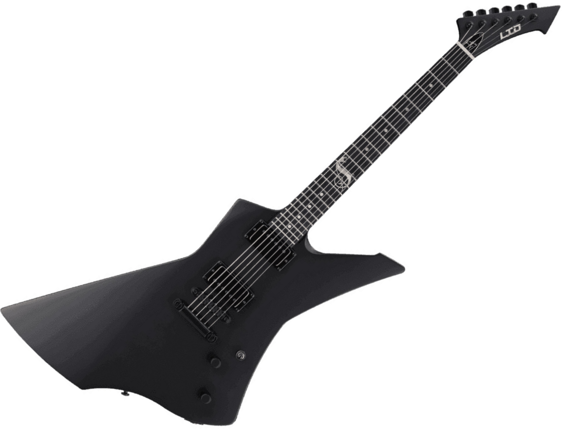 Guitarra eléctrica de cuerpo sólido Ltd James Hetfield Snakebyte - black  satin negro
