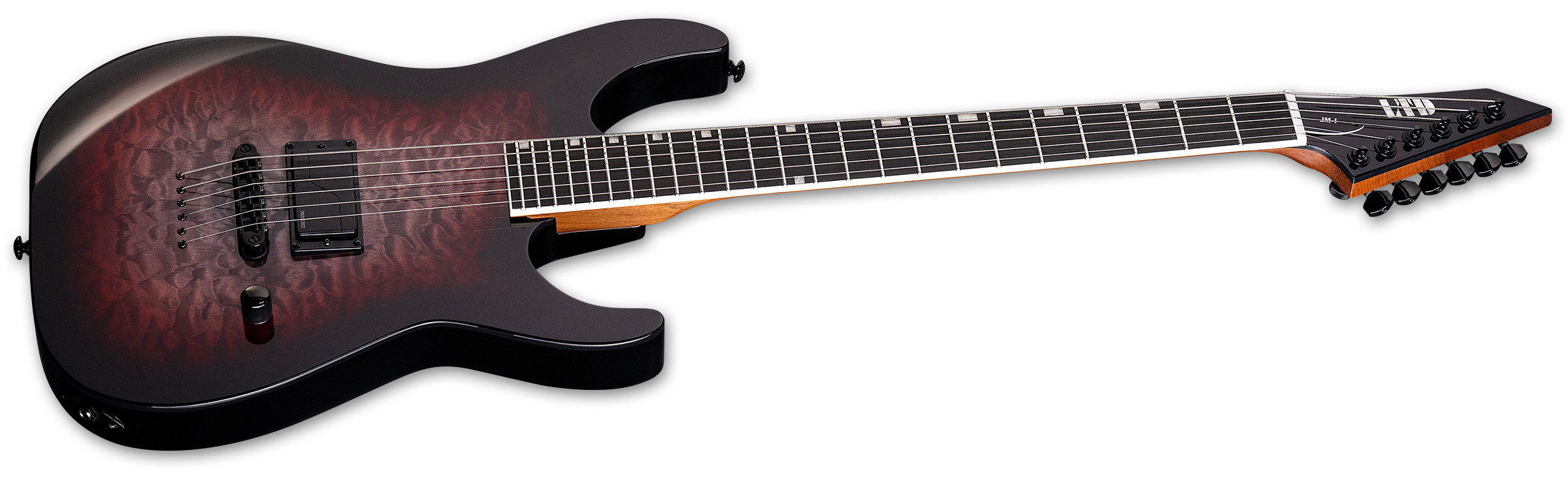 Ltd Jm-i Josh Middleton Signature 1h Ht Eb - Quilted Maple Deep Blood Moon - Guitarra eléctrica de autor - Variation 2