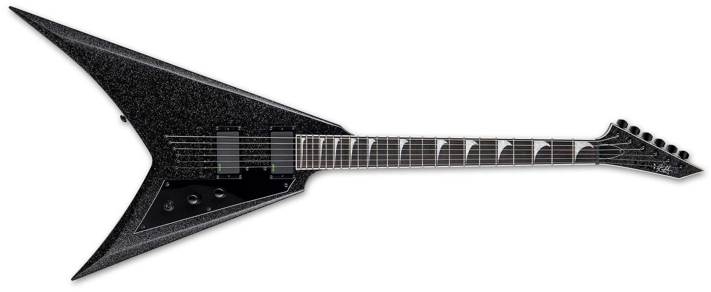 Ltd Kh-v 602 Kirk Hammett Signature Hh Ht Eb - Black Sparkle - Guitarra electrica metalica - Variation 2