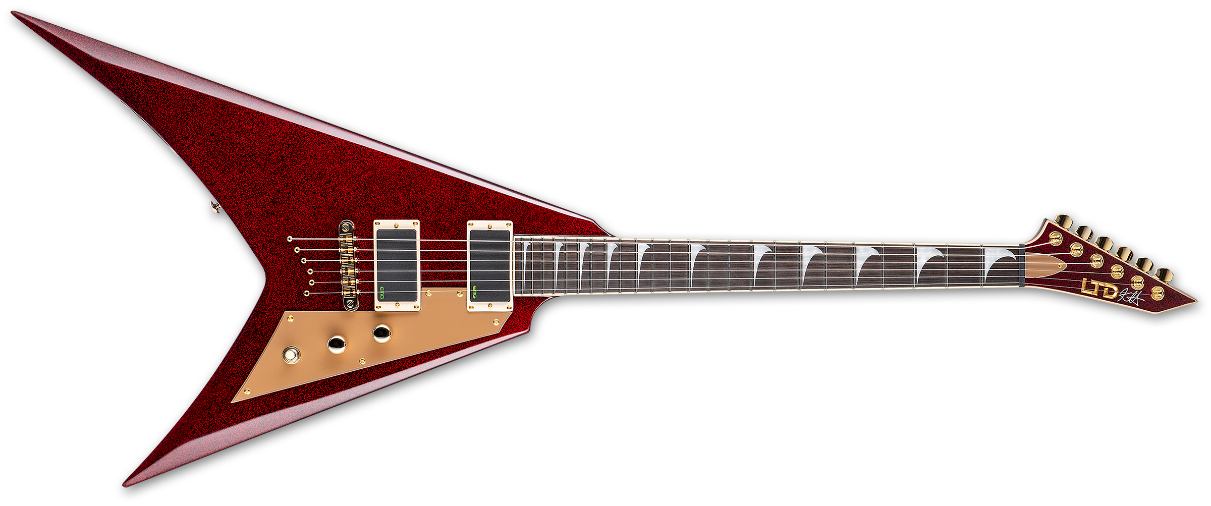 Ltd Kh-v 602 Kirk Hammett Signature Hh Ht Eb - Red Sparkle - Guitarra electrica metalica - Variation 2