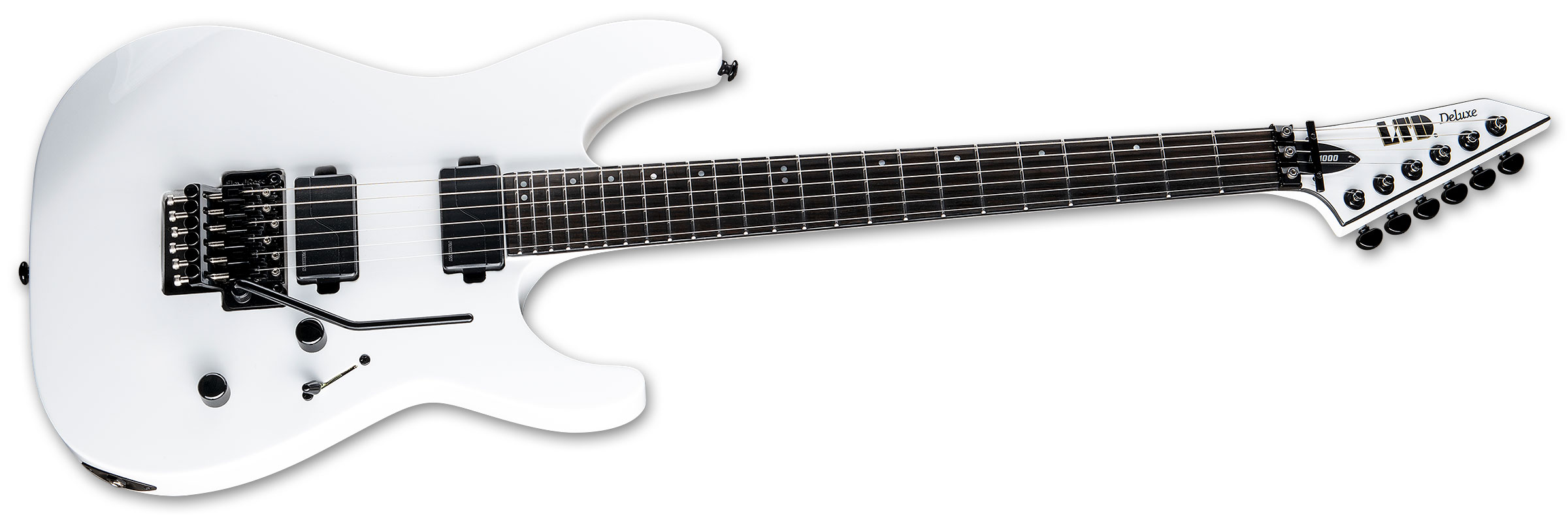 Ltd M-1000 Hh Fishman Fr Eb - Snow White - Guitarra electrica metalica - Variation 1