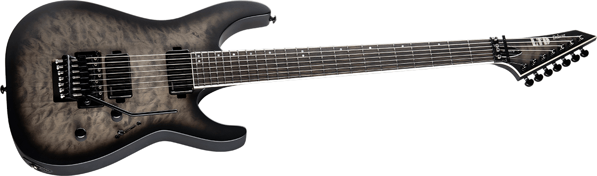 Ltd M-1007 7-cordes Floyd Rose Fishman Hh Eb - Charcoal Black - Guitarra electrica metalica - Variation 2