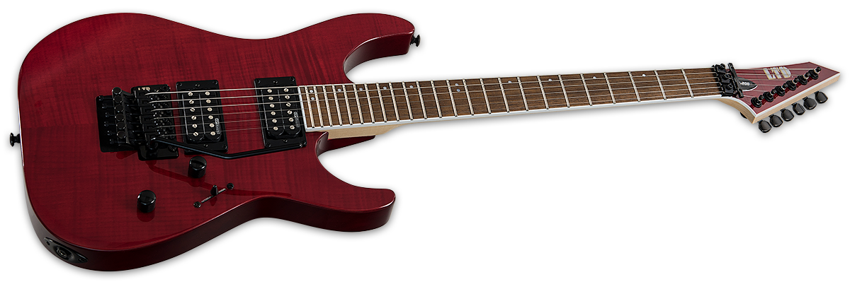 Ltd M-200fm Hh Fr Jat - See Thru Red - Guitarra eléctrica con forma de str. - Variation 1
