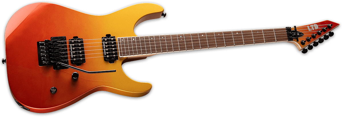 Ltd M-400 Hh Seymour Duncan Fr Pf - Solar Fade Metallic - Guitarra eléctrica con forma de str. - Variation 1