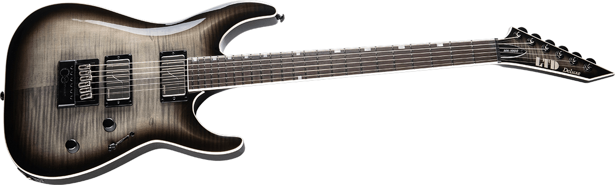 Ltd Mh-1000 Deluxe Evertune Fishman Hh Eb - Charcoal Burst - Guitarra electrica metalica - Variation 2