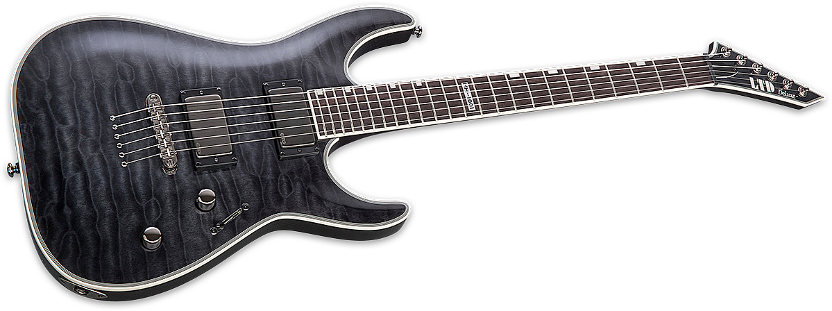 Ltd Mh-1001nt Hh Emg Ht Rw - See Thru Black - Guitarra eléctrica con forma de str. - Variation 2