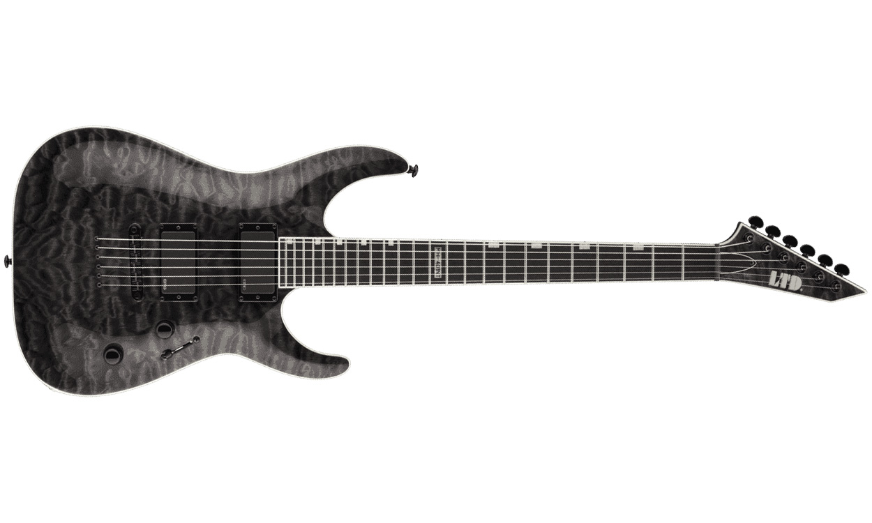 Ltd Mh-401nt Emg - See Thru Black - Guitarra eléctrica con forma de str. - Variation 1