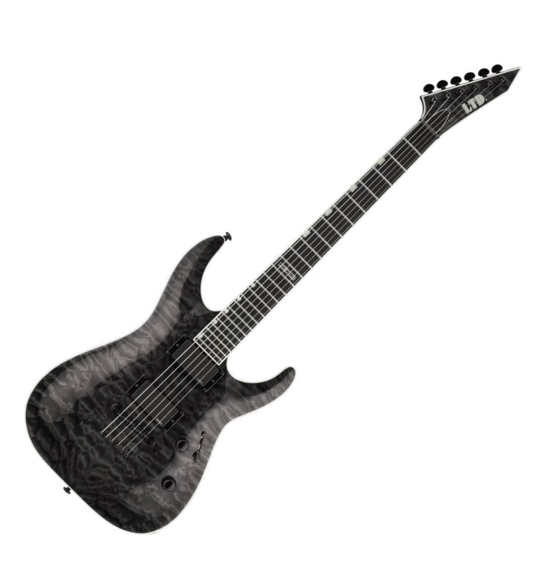 Ltd Mh-401nt Emg - See Thru Black - Guitarra eléctrica con forma de str. - Variation 5