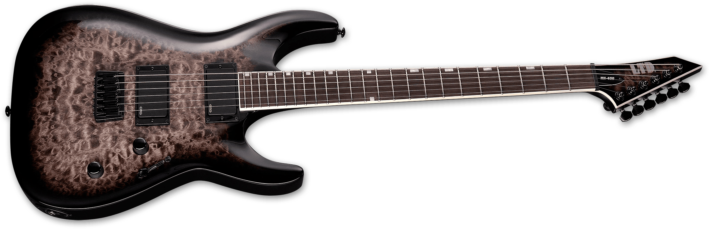 Ltd Mh400 Qm 2h Emg Ht Rw - See Through Black Sunburst - Guitarra eléctrica con forma de str. - Variation 1