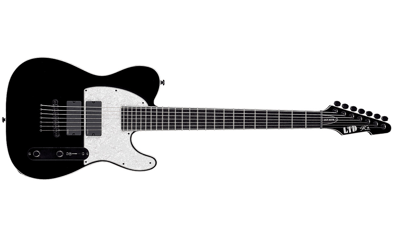 Ltd Sct-607b Baryton Stephen Carpenter - Black - Guitarra eléctrica de 7 cuerdas - Variation 1