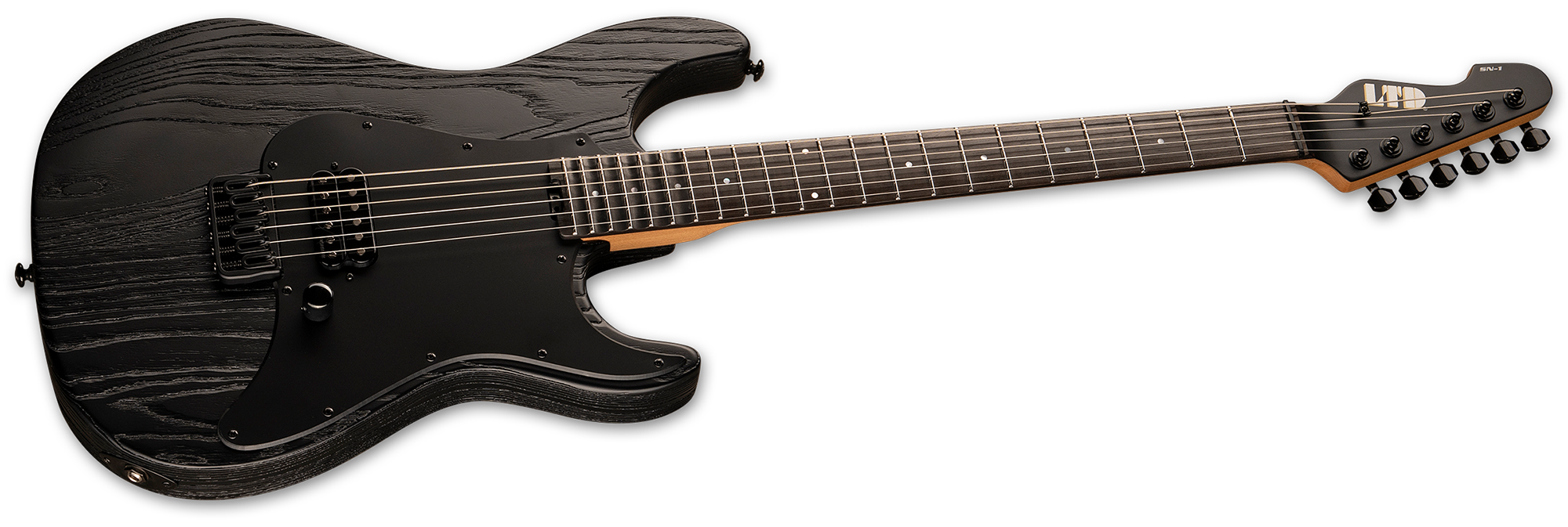 Ltd Sn-1 Ht Snapper Hh Fishman Fluence Classic Ht Eb - Black Blast - Guitarra eléctrica con forma de str. - Variation 1