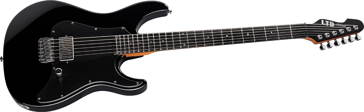 Ltd Sn-1 Baritone Hardtail Fishman Hh Eb - Black - Guitarra electrica metalica - Variation 2
